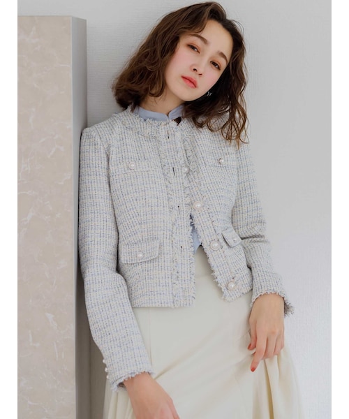 dazzlin（ダズリン）の「【藤井サチコラボ】ノーカラーツイード