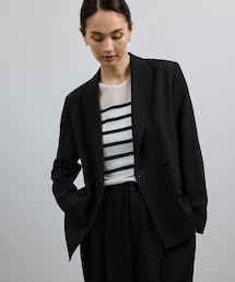 バックサテンダブルブレストジャケット