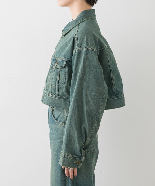 SENSE OF PLACE by URBAN RESEARCH（センスオブプレイスバイアーバンリサーチ）の「『別注』Lee101×SENSE OF PLACE　JACKET（デニムジャケット・レディース・BROWN/GREEN・FREE）」の14枚目の写真