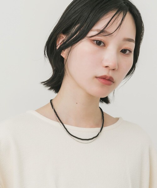 SMELLY（スメリー）の「ステンレスカラービーズ2セットネックレス（ネックレス・レディース・BK/SV/RE/GD・-）」の8枚目の写真