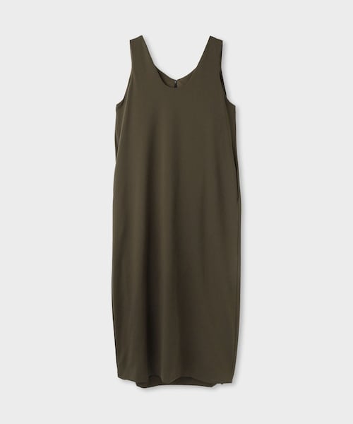 ROPE'（ロペ）の「【一部店舗限定】【REALM（レルム）】U-NECK JERSEY DRESS｜モクロディジャージワンピース　26SS（ワンピース・レディース・ブラック/カーキ・36/38）」の4枚目の写真