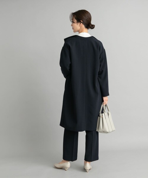 URBAN RESEARCH DOORS(アーバンリサーチドアーズ)の「ダブルクロスガウンコート(テーラードジャケット・レディース・L.BEIGE/NAVY・M)」の22枚目の写真