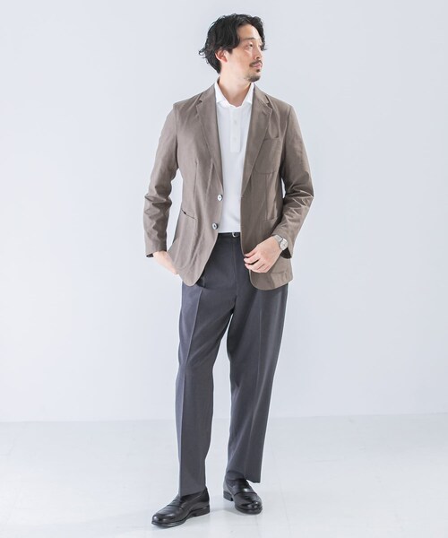 URBAN RESEARCH DOORS（アーバンリサーチドアーズ）の「LIFE STYLE TAILOR　ライトメッシュイージージャケット（テーラードジャケット・メンズ・BEIGE/NAVY・S/M/L/XL）」の16枚目の写真