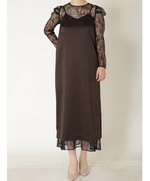 LAGUNAMOON | LADYレイヤードサテンキャミソールワンピース(ドレス)