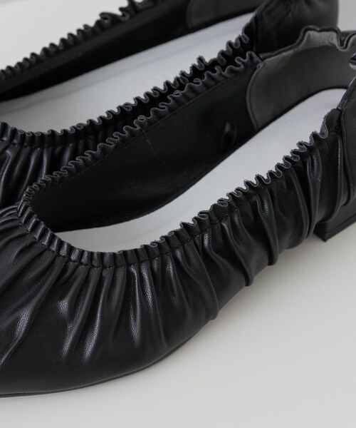 SENSE OF PLACE by URBAN RESEARCH（センスオブプレイスバイアーバンリサーチ）の「ギャザーフラットシューズ（バレエシューズ・レディース・BLACK/IVORY/SILVER・S/M/L）」の17枚目の写真