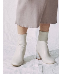 MERCURYDUO | フェイクレザーストレッチショートブーツ(その他シューズ)