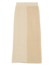 LAGUNAMOON | ハーフケーブルパターンニットスカート【セットアップ着用可】(スカート)