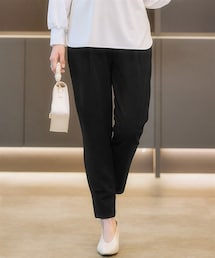 7days Life Styling | カットソー素材ワンタックテーパードパンツ<大きいサイズ有>(スラックス)