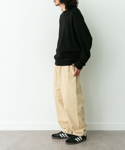 URBAN RESEARCH Sonny Label（アーバンリサーチサニーレーベル）の「スウェットライクニットプルオーバー（ニット/セーター・メンズ・チャコール/グレー/ブラック/グリーン/ダークブラウン・S/M/L/XL）」の9枚目の写真