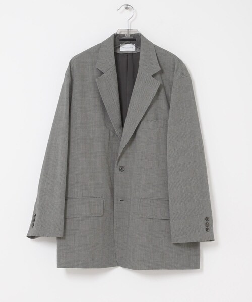 URBAN RESEARCH（アーバンリサーチ）の「new basic　HIGH TWIST WOOL SINGLE JACKET（テーラードジャケット・メンズ・BLACK/CHECK・M/L/XL）」の11枚目の写真