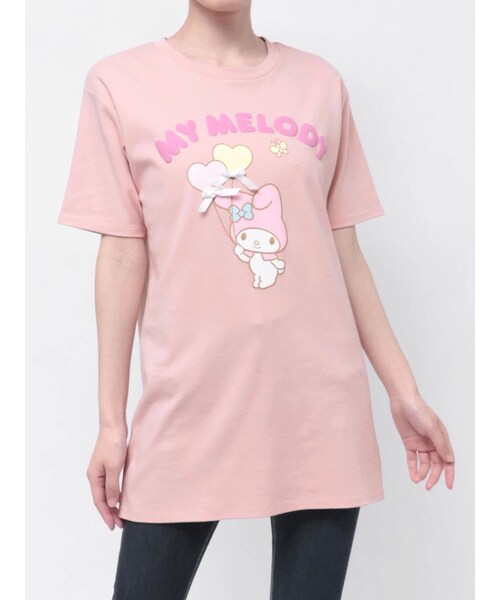 RESEXXY（リゼクシー）の「【メロクロコラボ】リボンポイントビッグTシャツ（Tシャツ/カットソー・レディース・ホワイト/ピンク・F）」の5枚目の写真