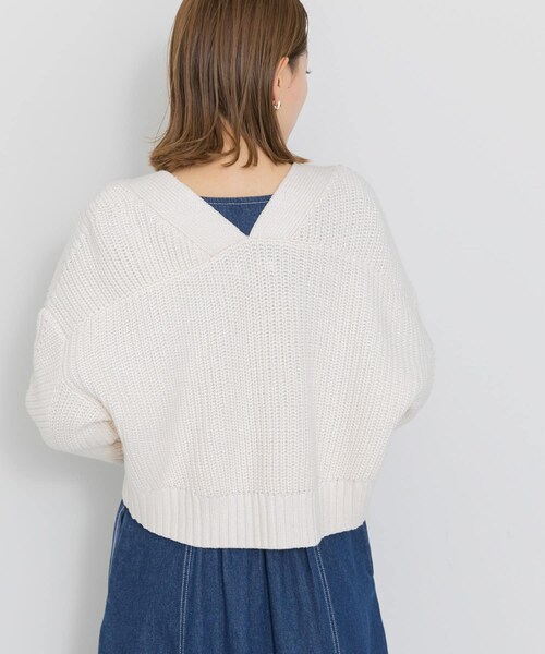 URBAN RESEARCH Sonny Label（アーバンリサーチサニーレーベル）の「ニットボレロカーディガン（カーディガン/ボレロ・レディース・ラベンダー/オフ/ライトグレー・FREE）」の11枚目の写真