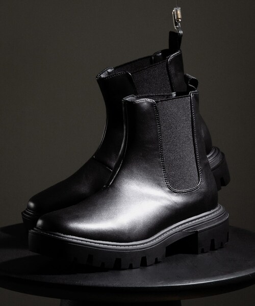 SENSE OF PLACE by URBAN RESEARCH（センスオブプレイスバイアーバンリサーチ）の「トラックソールサイドゴアブーツ（ブーツ・メンズ・BLACK・26/27/28）」の13枚目の写真