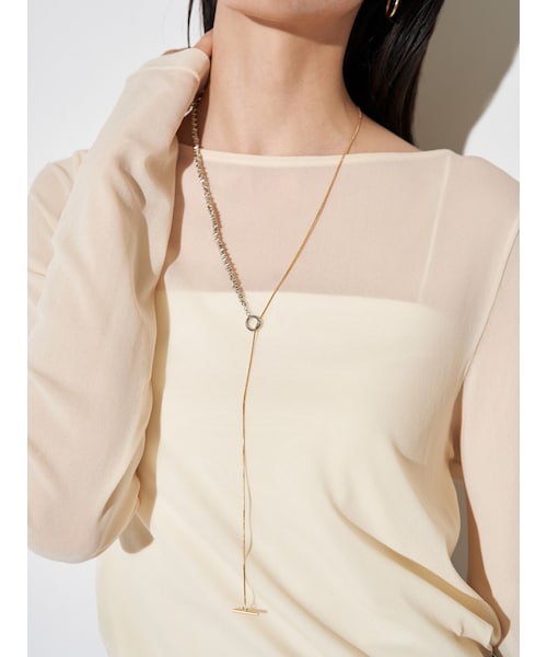 ELENDEEK（エレンディーク）の「METAL BEADS NECKLACE（ネックレス・レディース・シルバー/ゴールド・F）」の2枚目の写真