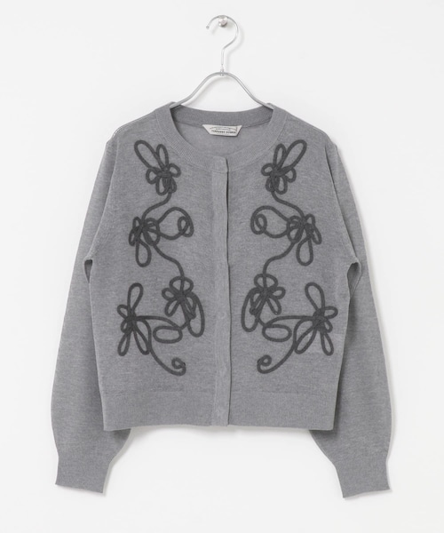 URBAN RESEARCH ROSSO（アーバンリサーチロッソ）の「Torrazzo Donna　CORD LACE SHEER CARDIGAN（カーディガン/ボレロ・レディース・WHITE/BLACK/GRAY・Free）」の3枚目の写真