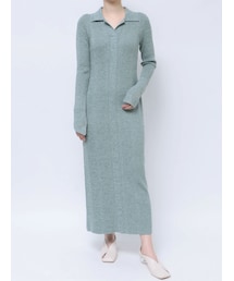 LAGUNAMOON | カラーネックタイトニットワンピース(ワンピース)