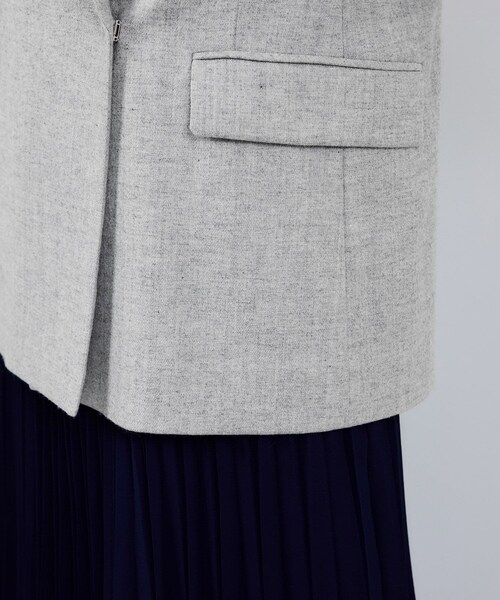 ROPE'（ロペ）の「ウールフランネルセミダブルジャケット/セットアップ対応（テーラードジャケット・レディース・ライトグレー/ダークブラウン・36/38）」の21枚目の写真