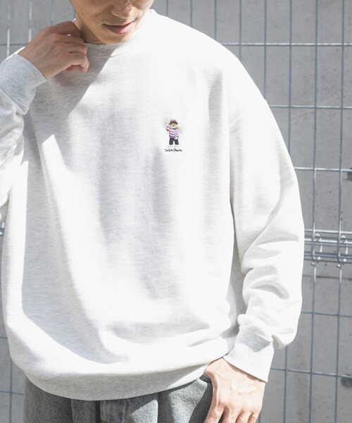 ITEMS URBANRESEARCH（アイテムズ アーバンリサーチ）の「TeddyBear ワンポイント スウェット（スウェット・メンズ・OML/BGD/GRN/NVY・M/L）」の7枚目の写真