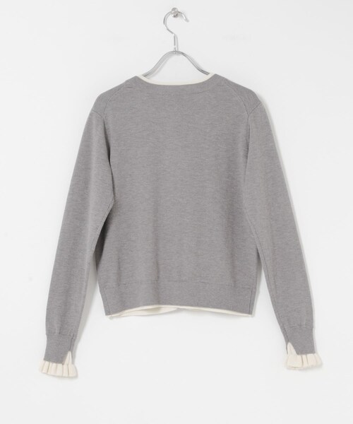 URBAN RESEARCH Sonny Label（アーバンリサーチサニーレーベル）の「配色フリルニットカーディガン（カーディガン/ボレロ・レディース・グレー/ネイビー/ブラウン・Free）」の15枚目の写真