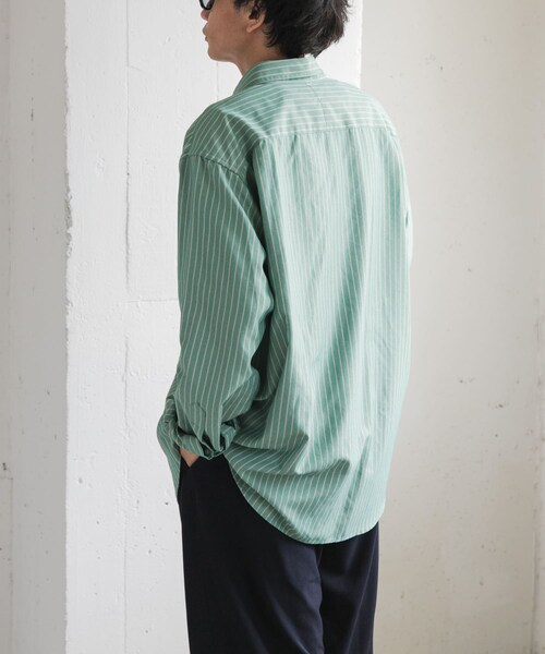 URBAN RESEARCH DOORS（アーバンリサーチドアーズ）の「FORK&SPOON　PEオックスシャツ（シャツ/ブラウス・メンズ・GREEN/BLUE・4/5）」の6枚目の写真