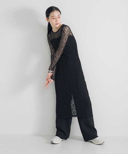 URBAN RESEARCH（アーバンリサーチ）の「ストレッチレースカットワンピース（ワンピース・レディース・OFF/BLACK・FREE）」の22枚目の写真