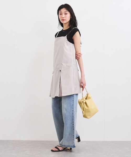 VIS（ビス）の「キャミソールミニワンピース（ワンピース・レディース・ライトグレー/カーキ・M/S）」の12枚目の写真