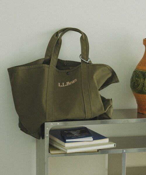ADAM ET ROPE'(アダムエロペ)の「【L.L.Bean for SALON(エル・エル・ビーン)】別注グローサリー・トート&チャームポーチ(トートバッグ・レディース・キャメル/カーキ/ブルー系/レッド系/イエロー系・F)」の8枚目の写真