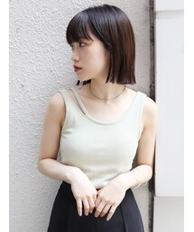 MURUA | ミリオンアイスパット入りスリットタンク(Tシャツ/カットソー)