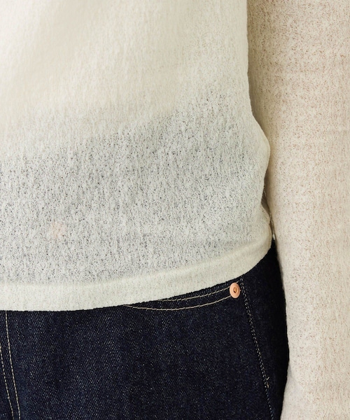 ROPE'（ロペ）の「コットンシアーロングスリーブカットソー/イージーケア（Tシャツ/カットソー・レディース・ブラック/ホワイト/ブラウン・F）」の21枚目の写真