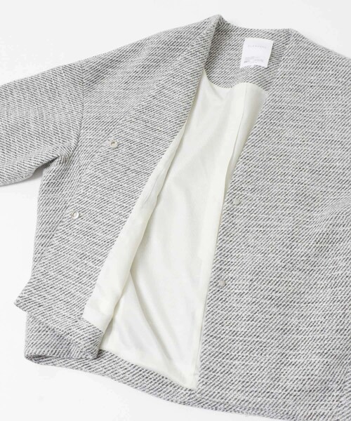 URBAN RESEARCH ROSSO（アーバンリサーチロッソ）の「ELENDEEK　TWEED FORM SHORT COAT（ノーカラージャケット・レディース・MIX・Free）」の5枚目の写真