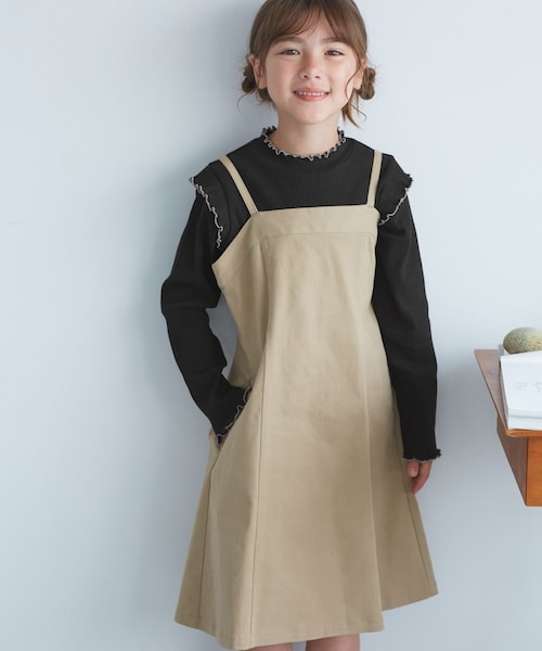 ROPE' PICNIC(ロペピクニック)の「【KIDS/キッズ】プチフリル配色テレコトップス(Tシャツ/カットソー・レディース・ブラック/キナリ/ラベンダー系・L/M/S)」の16枚目の写真