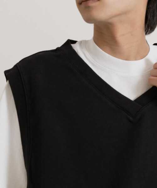 THE GOODLAND MARKET（ザグッドランドマーケット）の「TONY　MM SWEAT VEST（ベスト・メンズ・BLK/杢ASH・M/XL）」の4枚目の写真