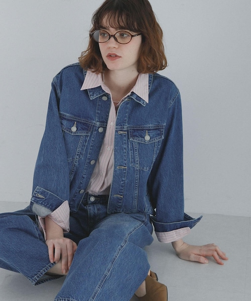URBAN RESEARCH Sonny Label（アーバンリサーチサニーレーベル）の「オーセンティックデニムショートジャケット（デニムジャケット・レディース・インディゴ/ライトインディゴ・Free）」の2枚目の写真