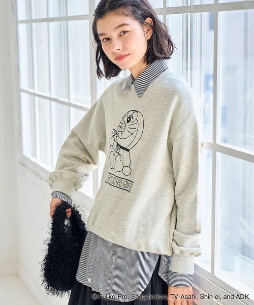 ROPE' PICNIC(ロペピクニック)の「【ドラえもんコレクション】裏毛スウェット(スウェット・レディース・ライトグレー/ピンク・38)」の16枚目の写真