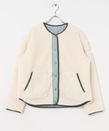 THE GOODLAND MARKET | AIGLE　リバーシブル シェルパフリース(ノーカラージャケット)