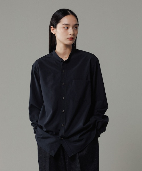 ADAM ET ROPE'(アダムエロペ)の「【NIKKE】 バンドカラー シャツ / ウォッシャブル(シャツ/ブラウス・メンズ・ブラック/ネイビー/ラベンダー・L/M)」の8枚目の写真