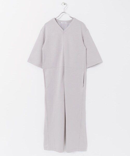 ITEMS URBANRESEARCH（アイテムズ アーバンリサーチ）の「フロントZIPワンマイルオールインワン（サロペット/オーバーオール・レディース・LIGHT GRAY/CHARCOAL/BEIGE・one）」の12枚目の写真