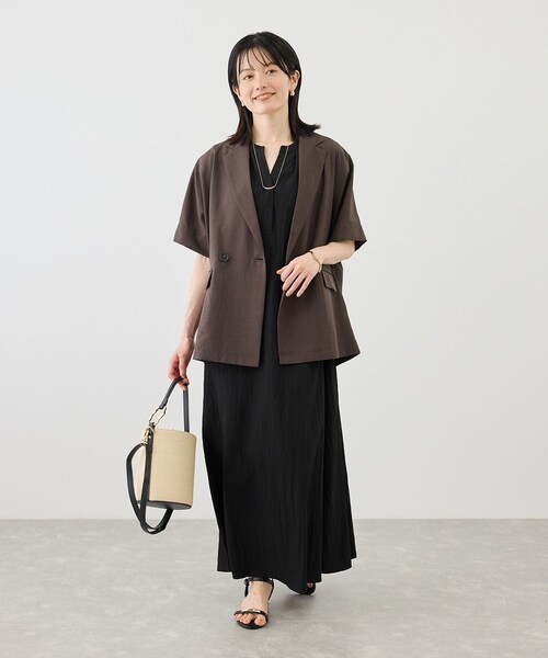 ROPE' PICNIC(ロペピクニック)の「リラックスワンピース(ワンピース・レディース・ブラック/ダークブラウン/ブルー/ワイン・F)」の8枚目の写真