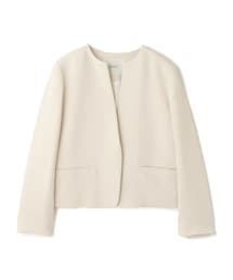 ROPE' | トリアセダブルクロス クルーネックジャケット/イージーケア・セットアップ対応・26SS(ノーカラージャケット)