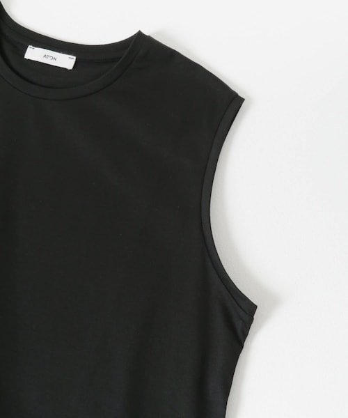 URBAN RESEARCH（アーバンリサーチ）の「ATON　SUVIN 60/2 TANK TOP DRESS（ワンピース・レディース・CAMEL034/BLACK005・2）」の5枚目の写真