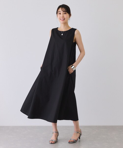 Jayro（ジャイロ）の「ノースリーブフレアワンピース（ワンピース・レディース・ブラック/グリーン/キミドリ/ネイビー/ピンク・F）」の8枚目の写真