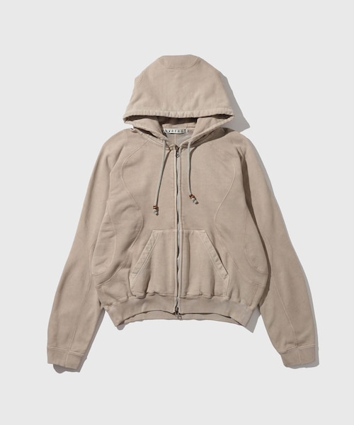 ADAM ET ROPE'(アダムエロペ)の「【NVRFRGT/ネヴァーフォーゲット】PANELED ZIP UP HOODIE(パーカー・メンズ・キナリ/ネイビー・1/2)」の5枚目の写真