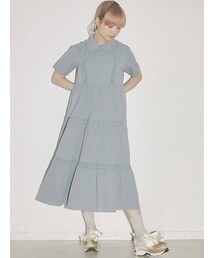 merry jenny | フリルテイアードシャツワンピース(ワンピース)