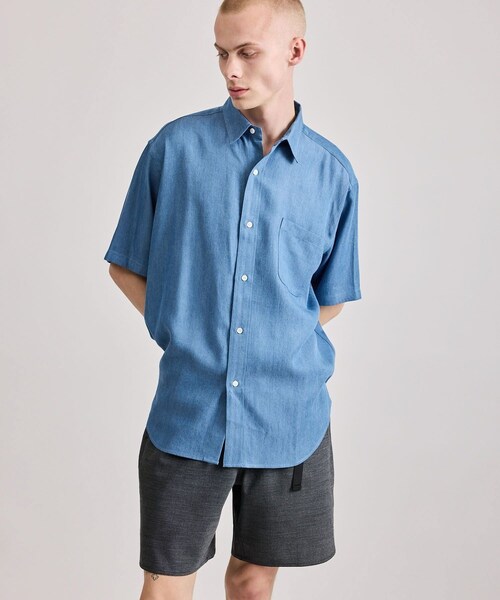 Saturdays NYC(サタデーズ ニューヨークシティ )の「Luca Chambray SS Shirt(シャツ/ブラウス・レディース・ブルー・L/M/S/XL)」の21枚目の写真