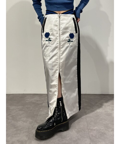 ローズエンブロイダリースカジャンスカート【別注】