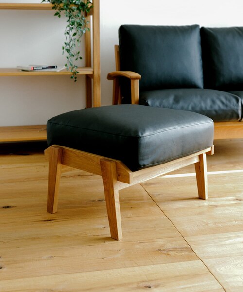 URBAN RESEARCH DOORS（アーバンリサーチドアーズ）の「BOTHY Frame Sofa Ottoman Cushion(PVC)（家具・メンズ・ブラック/ブラウン・one）」の4枚目の写真