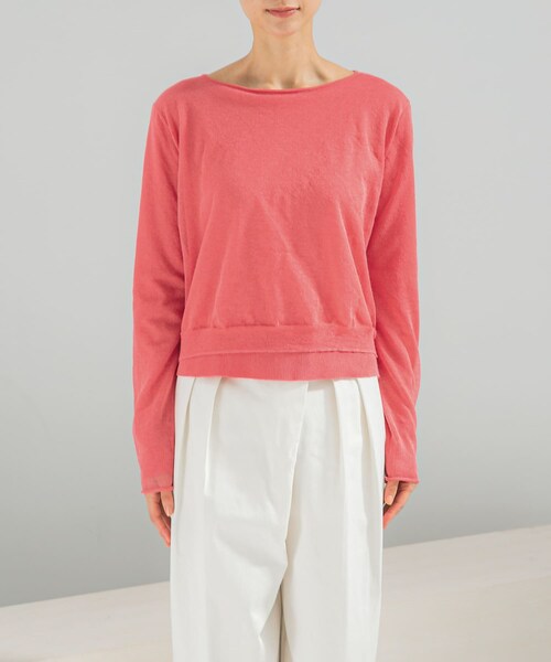 URBAN RESEARCH ROSSO（アーバンリサーチロッソ）の「シアーレイヤードニット（ニット/セーター・レディース・OFF WHITE/PINK・Free）」の19枚目の写真