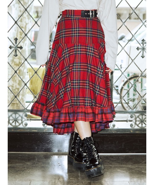 jouetie（ジュエティ）の「クレイジーチェックフリルスカート