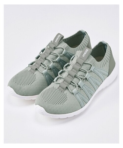 nissen（ニッセン）の「【ノベルティ付】moz（モズ）超軽量レディースニットスニーカー（ワイズ３Ｅ）（スニーカー・メンズ・黒/グレー/ネイビー/キャメル/ダークグレー・22.5cm/23.0cm/23.5cm/24.0cm/24.5cm/25.0cm）」の2枚目の写真