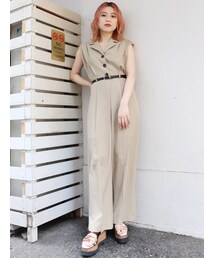 MURUA | ウエストベルトワイドロンパース(つなぎ/オールインワン)